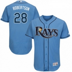 Mens Majestic Tampa Bay Rays 28 Daniel Robertson Columbia Alternate Flex Base Authentic Collection MLB Jersey