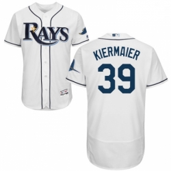 Mens Majestic Tampa Bay Rays 39 Kevin Kiermaier Home White Flexbase Authentic Collection MLB Jersey