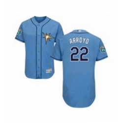 Mens Tampa Bay Rays 22 Christian Arroyo Columbia Alternate Flex Base Authentic Collection Baseball Jersey