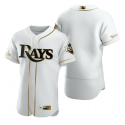 Tampa Bay Rays Blank White Nike Mens Authentic Golden Edition MLB Jersey