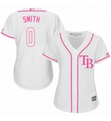 Womens Majestic Tampa Bay Rays 0 Mallex Smith Replica White Fashion Cool Base MLB Jersey 