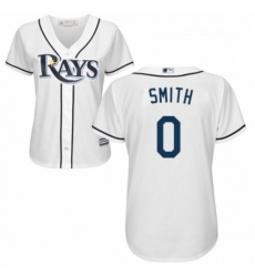 Womens Majestic Tampa Bay Rays 0 Mallex Smith Replica White Home Cool Base MLB Jersey 