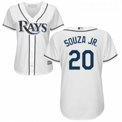 Womens Majestic Tampa Bay Rays 20 Steven Souza Authentic White Home Cool Base MLB Jersey