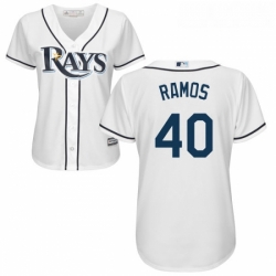 Womens Majestic Tampa Bay Rays 40 Wilson Ramos Authentic White Home Cool Base MLB Jersey