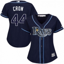 Womens Majestic Tampa Bay Rays 44 C J Cron Authentic Navy Blue Alternate Cool Base MLB Jersey 
