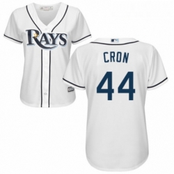 Womens Majestic Tampa Bay Rays 44 C J Cron Authentic White Home Cool Base MLB Jersey 