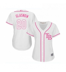 Womens Tampa Bay Rays 20 Tyler Glasnow Replica White Fashion Cool Base Baseball Jersey 
