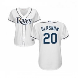 Womens Tampa Bay Rays 20 Tyler Glasnow Replica White Home Cool Base Baseball Jersey 