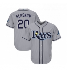 Youth Tampa Bay Rays 20 Tyler Glasnow Replica Grey Road Cool Base Baseball Jersey 