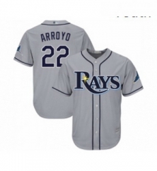Youth Tampa Bay Rays 22 Christian Arroyo Replica Grey Road Cool Base Baseball Jersey 