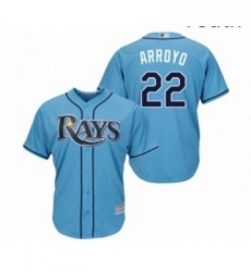 Youth Tampa Bay Rays 22 Christian Arroyo Replica Light Blue Alternate 2 Cool Base Baseball Jersey 