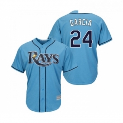 Youth Tampa Bay Rays 24 Avisail Garcia Replica Light Blue Alternate 2 Cool Base Baseball Jersey 