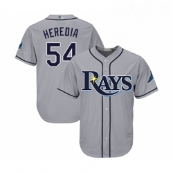 Youth Tampa Bay Rays 54 Guillermo Heredia Replica Grey Road Cool Base Baseball Jersey 