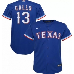 Men Nike Texas Rangers Joey Gallo 13 Royal Blue Cool Base MLB Jersey