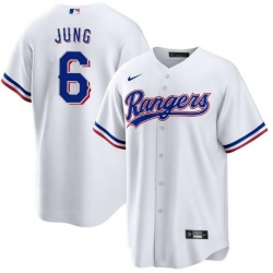 Men Nike Texas Rangers Josh Jung #6 White Cool Base Stitched MLB Jersey
