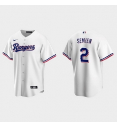 Men Texas Rangers 2 Marcus Semien White Cool Base Stitched Baseball jersey