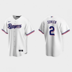 Men Texas Rangers 2 Marcus Semien White Cool Base Stitched Baseball jersey