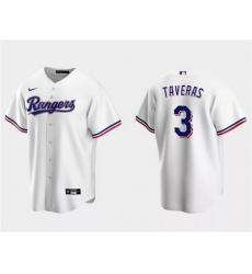 Men Texas Rangers 3 Leody Taveras White Cool Base Stitched Baseball Jersey
