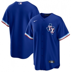 Men Texas Rangers Blank Royal Stitched Baseball Jersey