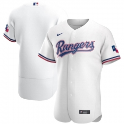 Men Texas Rangers Men Nike White Home 2020 Flex Base MLB Jersey
