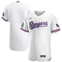 Men Texas Rangers Men Nike White Home 2020 Flex Base Team MLB Jersey
