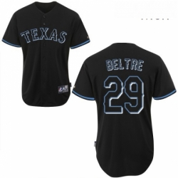 Mens Majestic Texas Rangers 29 Adrian Beltre Authentic Black Fashion MLB Jersey