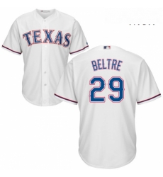 Mens Majestic Texas Rangers 29 Adrian Beltre Replica White Home Cool Base MLB Jersey