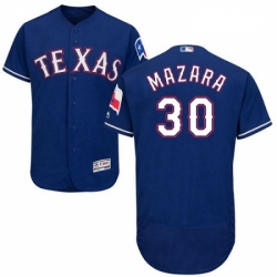 Mens Majestic Texas Rangers 30 Nomar Mazara Royal Blue Alternate Flex Base Authentic Collection MLB Jersey 