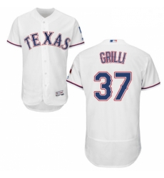 Mens Majestic Texas Rangers 37 Jason Grilli White Flexbase Authentic Collection MLB Jersey