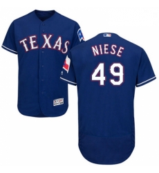 Mens Majestic Texas Rangers 49 Jon Niese Royal Blue Alternate Flex Base Authentic Collection MLB Jersey