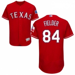 Mens Majestic Texas Rangers 84 Prince Fielder Red Flexbase Authentic Collection MLB Jersey