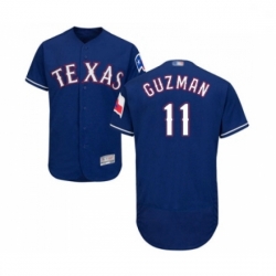 Mens Texas Rangers 11 Ronald Guzman Royal Blue Alternate Flex Base Authentic Collection Baseball Jersey