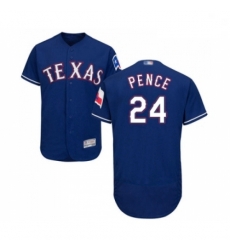 Mens Texas Rangers 24 Hunter Pence Royal Blue Alternate Flex Base Authentic Collection Baseball Jersey
