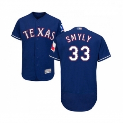 Mens Texas Rangers 33 Drew Smyly Royal Blue Alternate Flex Base Authentic Collection Baseball Jersey