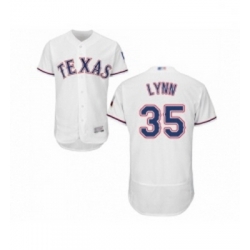 Mens Texas Rangers 35 Lance Lynn White Home Flex Base Authentic Collection Baseball Jersey