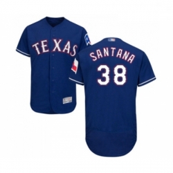 Mens Texas Rangers 38 Danny Santana Royal Blue Alternate Flex Base Authentic Collection Baseball Jersey