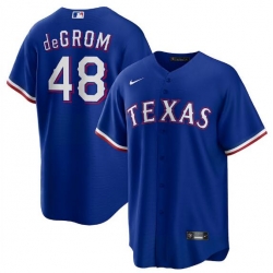 Men's Texas Rangers Jacob deGrom #348 Nike Royal Away Stitched Player Jersey