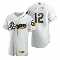 Texas Rangers 12 Rougned Odor White Nike Mens Authentic Golden Edition MLB Jersey