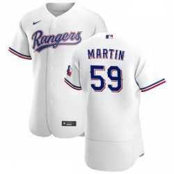 Texas Rangers 59 Brett Martin Men Nike White Home 2020 Authentic Player MLB Jersey