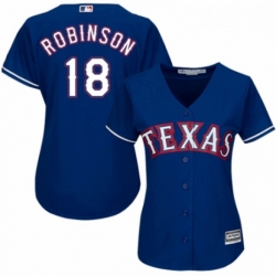 Womens Majestic Texas Rangers 18 Drew Robinson Authentic Royal Blue Alternate 2 Cool Base MLB Jersey 