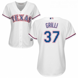 Womens Majestic Texas Rangers 37 Jason Grilli Authentic White Home Cool Base MLB Jersey 