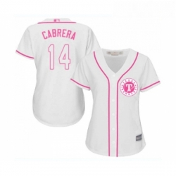Womens Texas Rangers 14 Asdrubal Cabrera Replica White Fashion Cool Base Baseball Jersey 