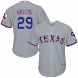 Youth Majestic Texas Rangers 29 Adrian Beltre Authentic Grey Road Cool Base MLB Jersey