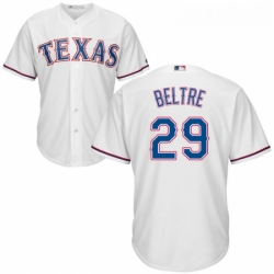 Youth Majestic Texas Rangers 29 Adrian Beltre Replica White Home Cool Base MLB Jersey