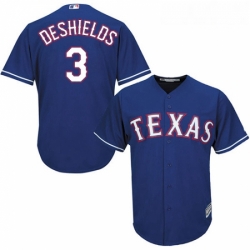 Youth Majestic Texas Rangers 3 Delino DeShields Replica Royal Blue Alternate 2 Cool Base MLB Jersey