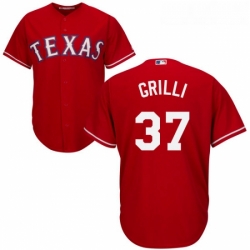 Youth Majestic Texas Rangers 37 Jason Grilli Replica Red Alternate Cool Base MLB Jersey 