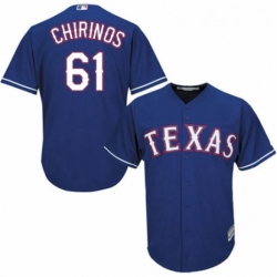 Youth Majestic Texas Rangers 61 Robinson Chirinos Authentic Royal Blue Alternate 2 Cool Base MLB Jersey 