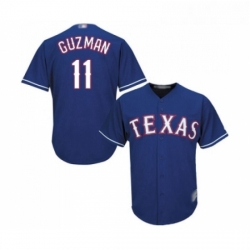 Youth Texas Rangers 11 Ronald Guzman Replica Royal Blue Alternate 2 Cool Base Baseball Jersey 