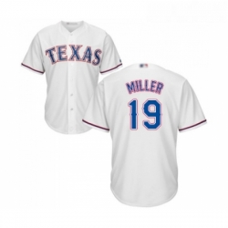 Youth Texas Rangers 19 Shelby Miller Replica White Home Cool Base Baseball Jersey 