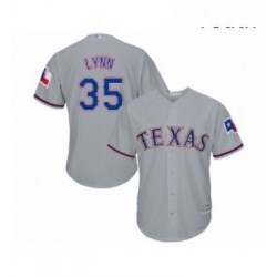 Youth Texas Rangers 35 Lance Lynn Replica Grey Road Cool Base Baseball Jersey 